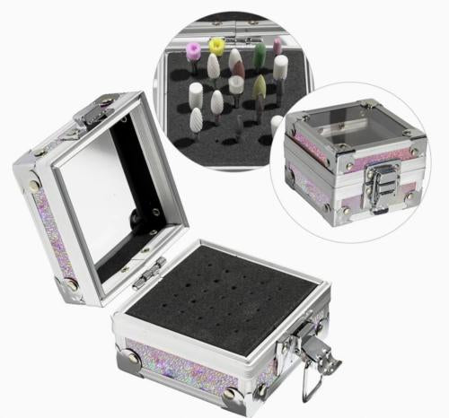 Nail Drill Bit Holder Storage Box