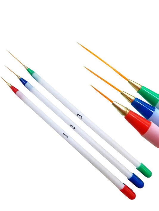 White liner nail art brushes (3)