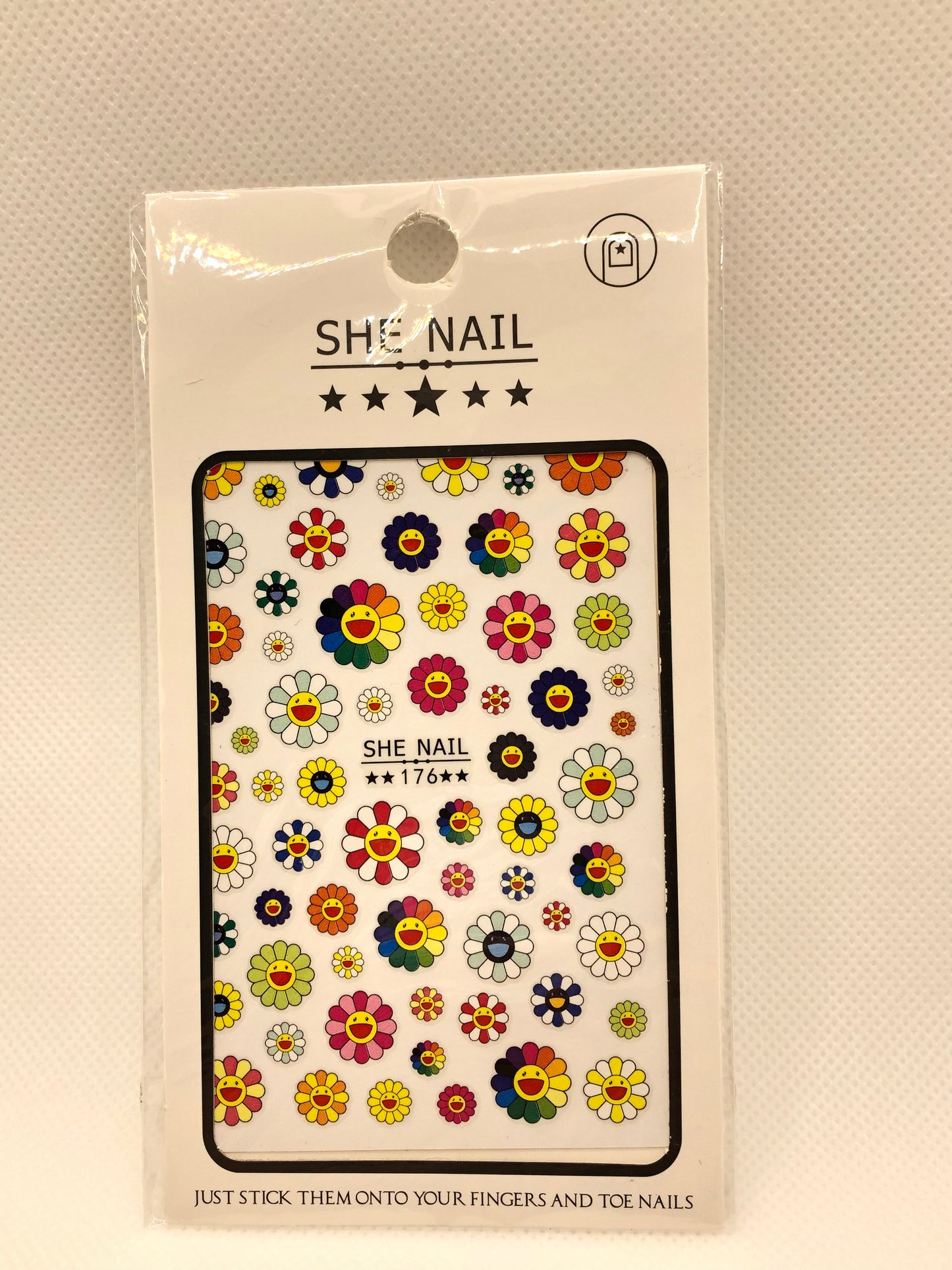 Flower nail stikers
