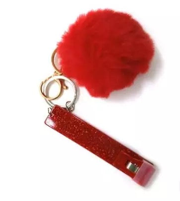 Credit card holder key chain