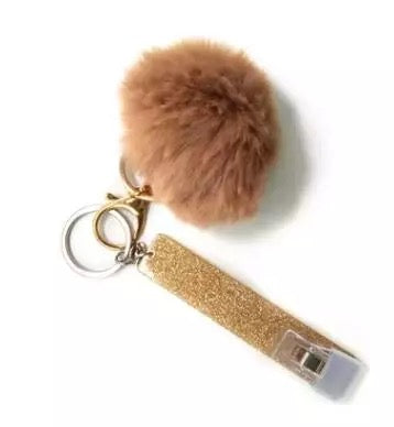 Credit card holder key chain