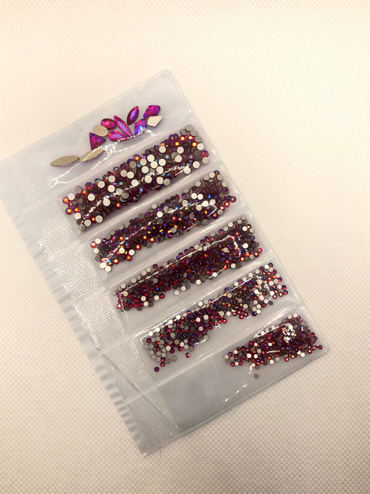 HOT PINK AB Rhinestones
