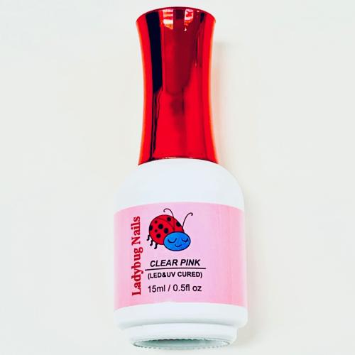 Ladybug Nails CLEAR PINK