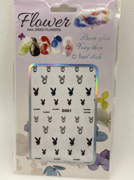 Playboy nail stickers Black and White