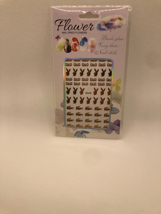 Gold Playboy| Designer  nail stickers